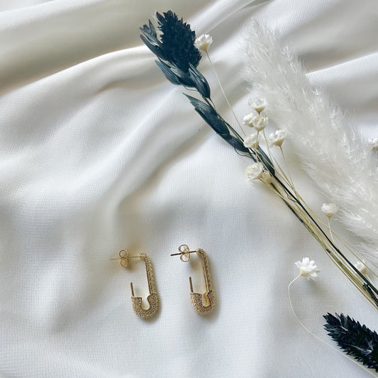 ROXANE SAFETY PIN EARRINGS