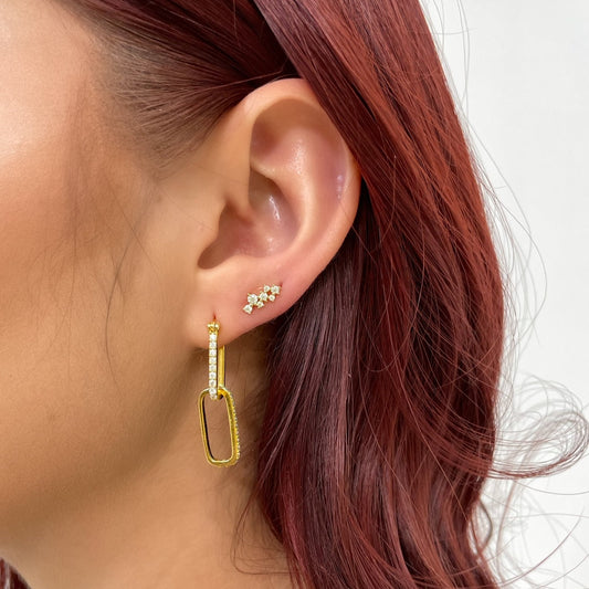 CLARISSA DOUBLE CHAIN LINK EARRINGS